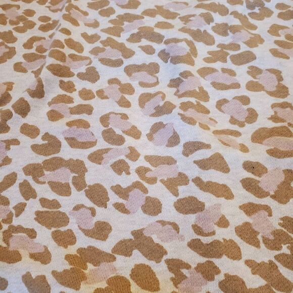 Aerie Tan And Pink Animal Print oversize sweater Size Small - Picture 8 of 12